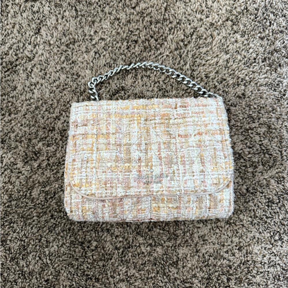 Kate Spade Quilted Tweed Bag in Pink/Neutral